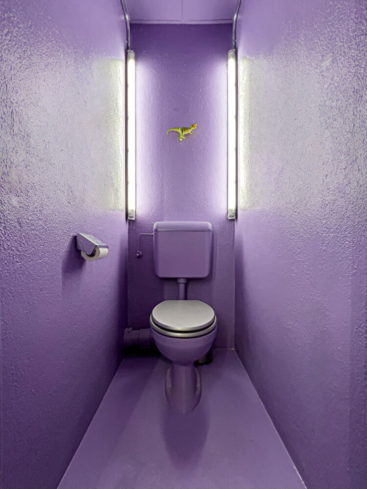 Impressive toilets in a low-budget restaurant.