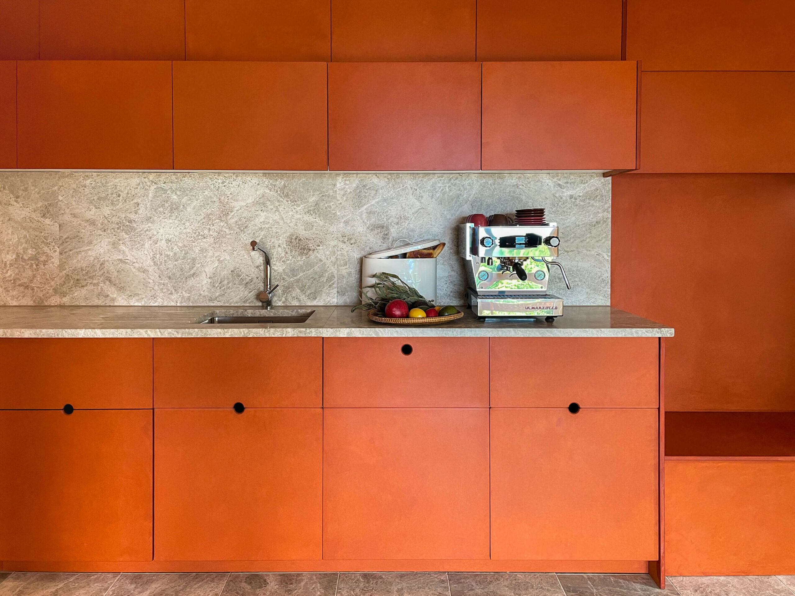 Contemporary kitchen design in the apartment.