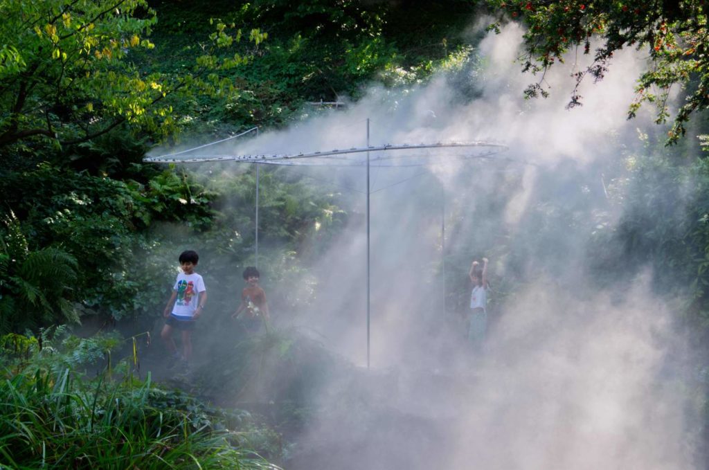Zurich's cloud mist architecture installation at Biennale.