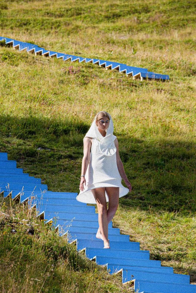 Fashion model at EASA Villard Workshop fashion show.