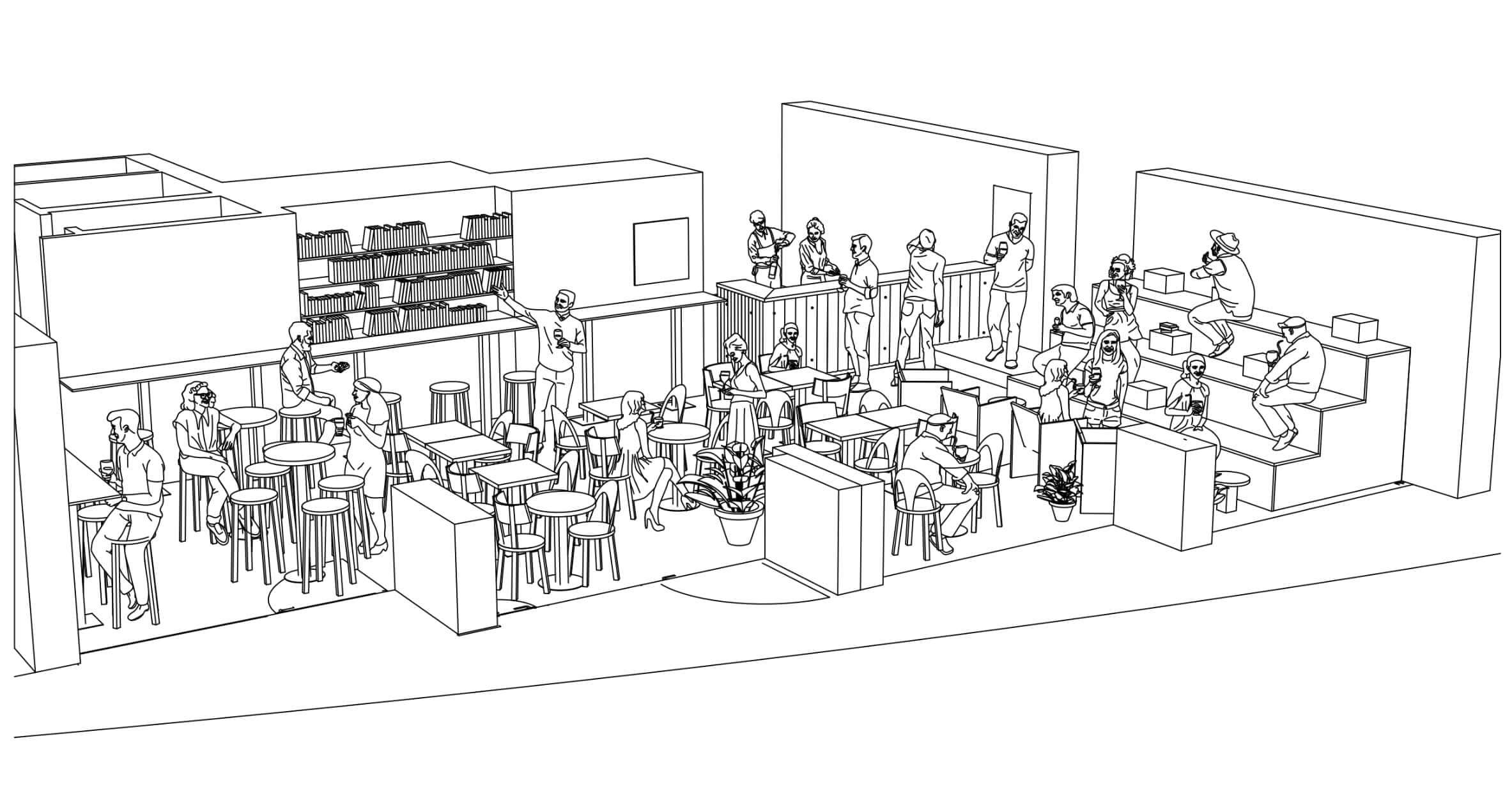 Conceptual Design Elements at Bar Perchoir Lausanne