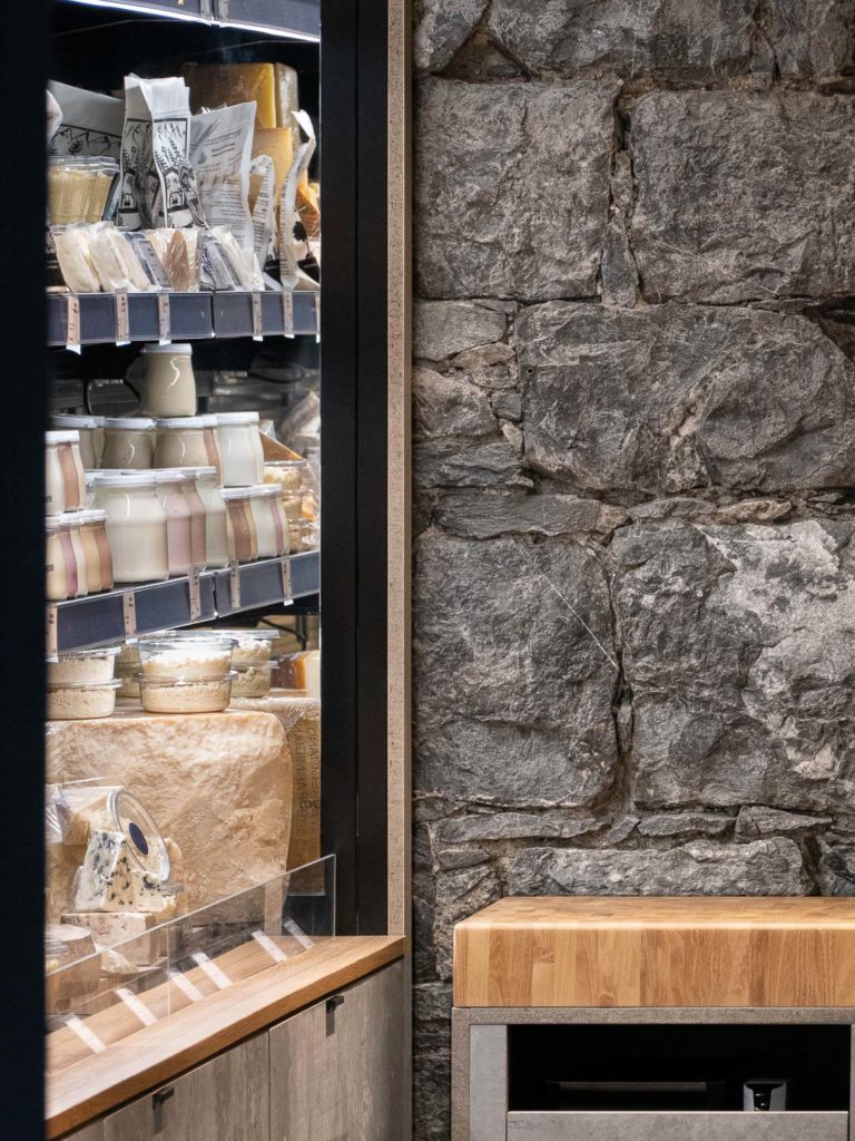 Concrete Design Element in Ferus Geneva Cheese Shop
