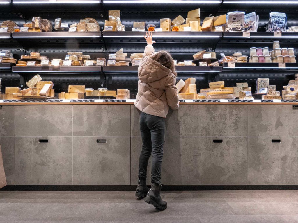 Mineral-Themed Design Element in Ferus Geneva Cheese Shop