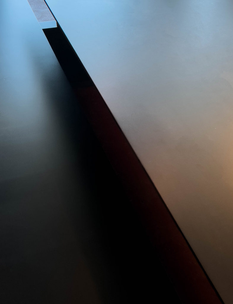 Iron Table Detail in Cheese Shop Design