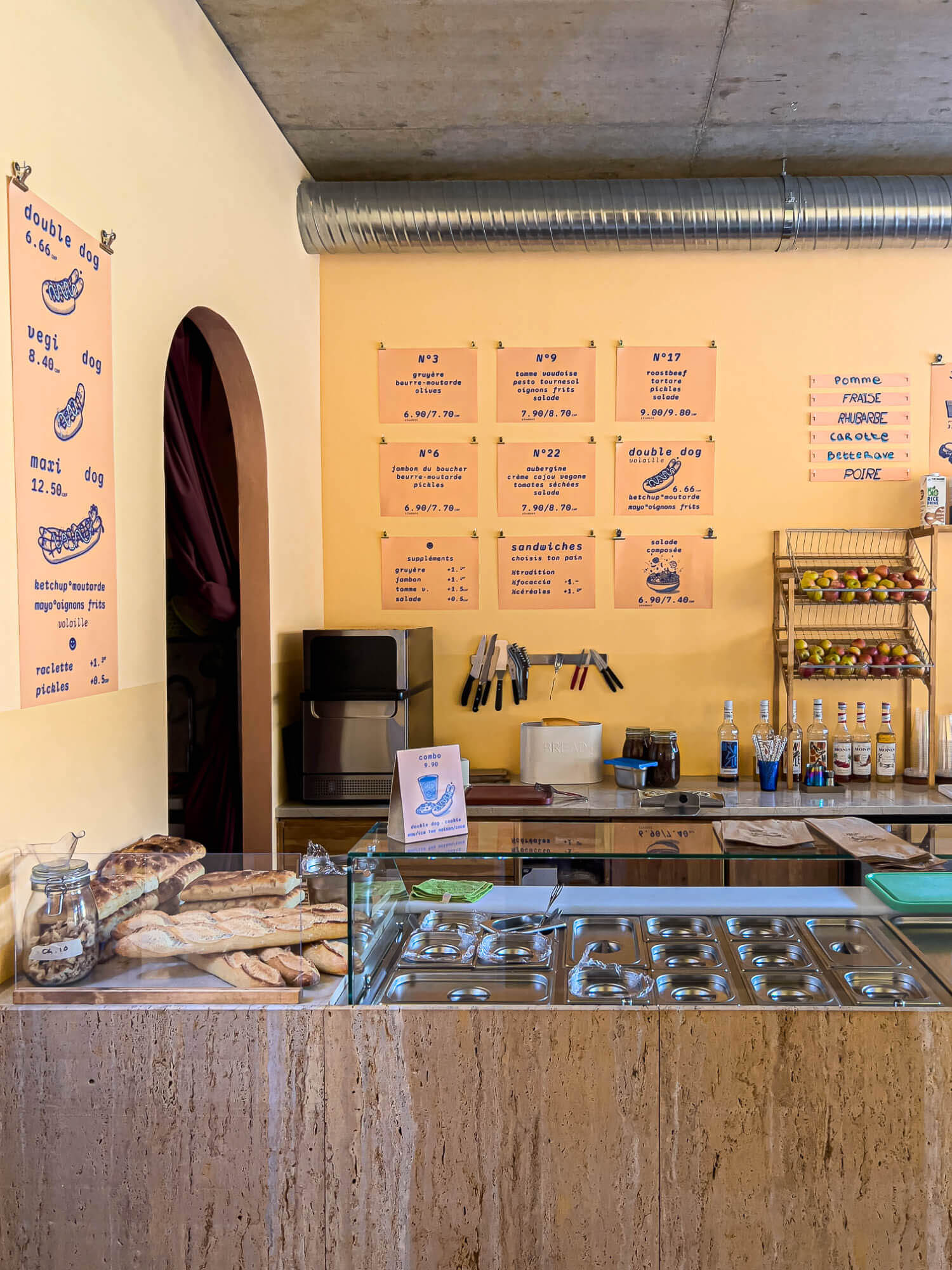 Delectable Sandwich at Swiss Bakery with Pastel Design