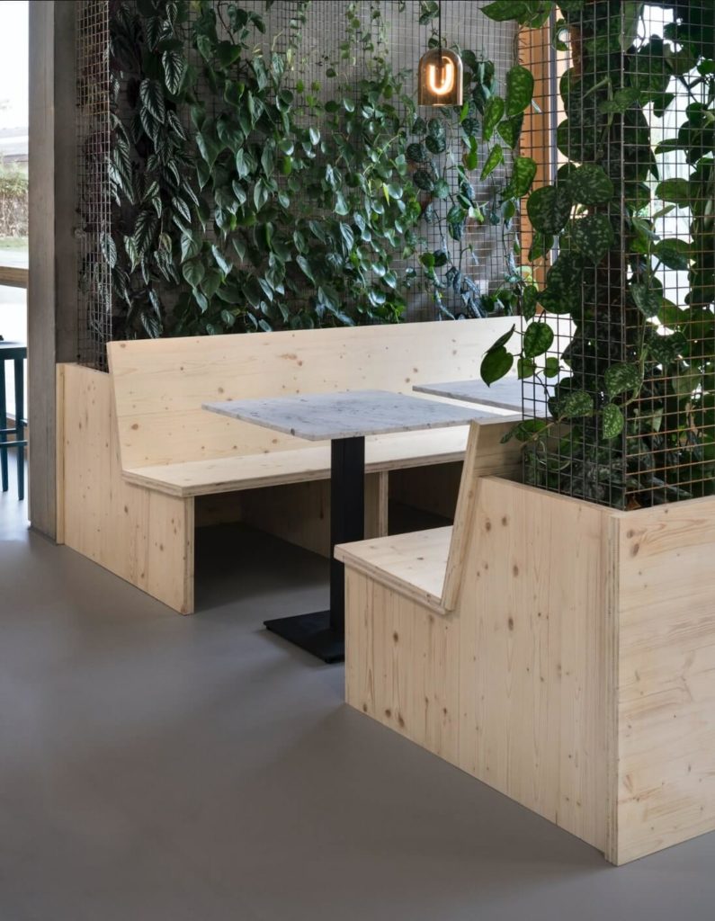 Intimate Alcove Seating at Vortex Restaurant Lausanne